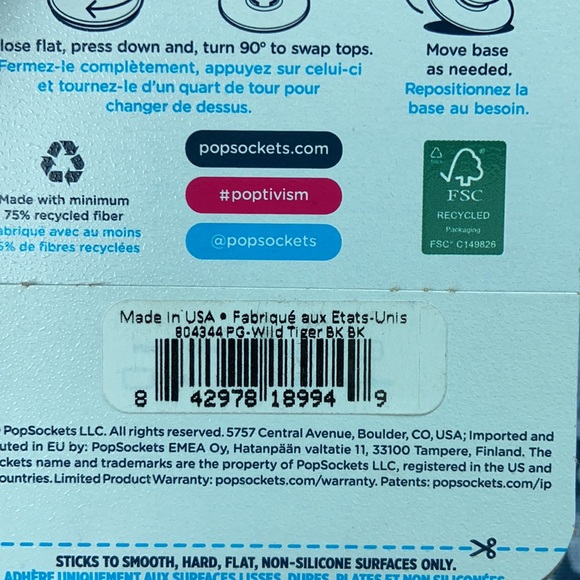 NWT Popsockets tropical tiger pop socket - Picture 4 of 5